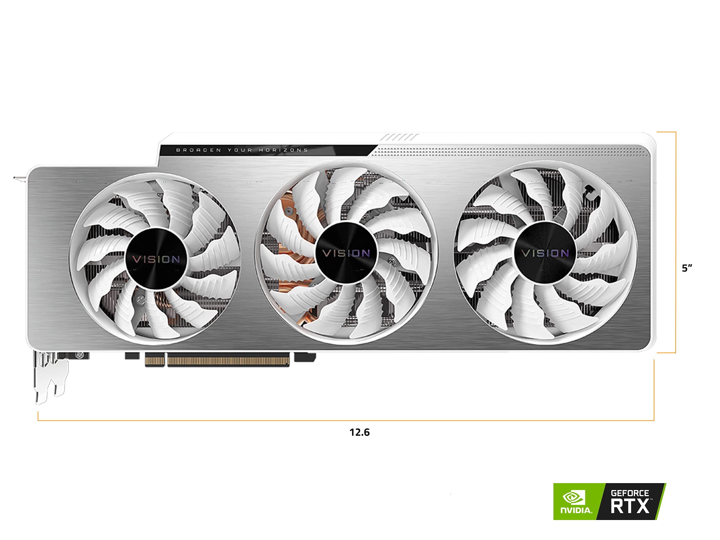 Gigabyte GeForce RTX 3080 Ti Vision OC 12G Graphics Card, 3X WINDFORCE Fans, 12GB 384-bit GDDR6X, GV-N308TVISION OC-12GD Video Card