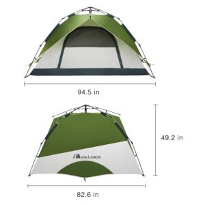 Moon LENCE Pop Up Tent Family Camping Tent 4 Person Tent Portable Instant Tent Automatic Tent Waterproof Windproof for Camping Hiking Mountaineering