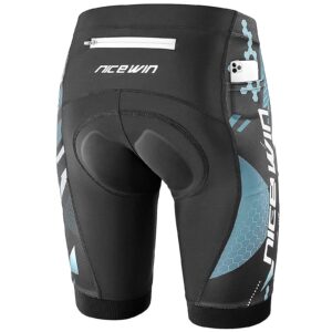 men's cycling shorts anti-slip leg 4d padded bike shorts with 3-pockets breathable biking bicycle motorcycle half-pants gray s