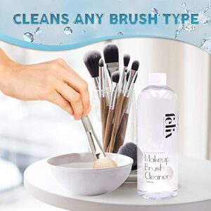 Felix Professional Makeup Brush Cleaner - Deep clean Rinse Free Quick Dry - Ideal for Cleaning and Odorizing Natural and Synthetic Make-up Brushes (16 fl oz)