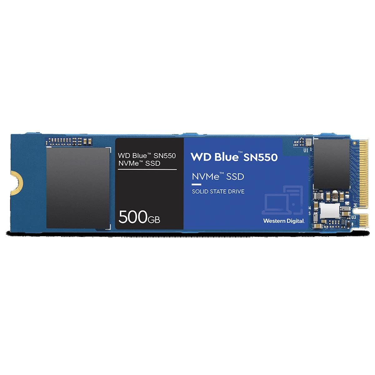 WD Blue SN550 NVMe SSD WDBA3V5000ANC - Disque SSD - 500 Go - interne - M.2 2280 - PCI Express 3.0 x4 (NVMe)