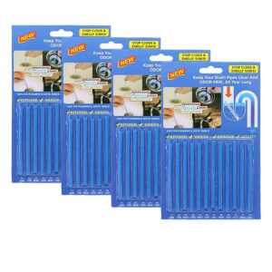 Drain Sticks,Sink Sticks Drain Cleaner Deodorizer Sticks Drainstix for Preventing Future Clogs Eliminating Odor (Not Unclog Badly Clogged Drain),4 Pack