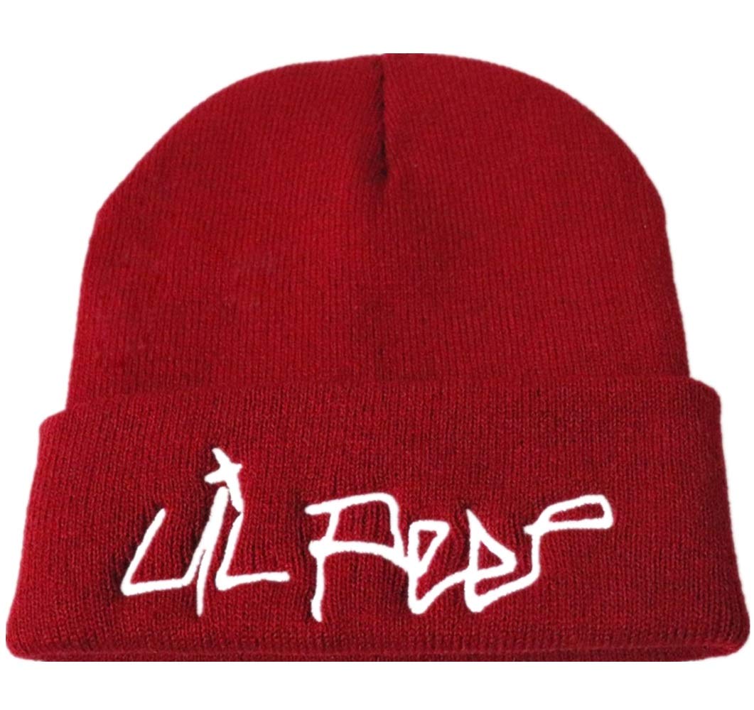 Beanie Embroidery Men Women Knit Cap Knitted Hat Skullies Warm Winter Unisex Ski Hip Hop Hat (Red)