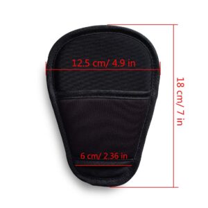 SeedFuture Baby Stroller Seatbelt Crotch Cushion Black 2 Piece, Universal Pram Belt Pads for Newborns Infants Kids, Pushchair Seat Belt Crotch Covers