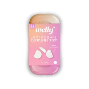 welly bandages - face savers, hydrocolloid acne blemish patch, adhesive, small spot shape, clear - 36 ct