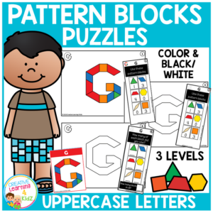 pattern block puzzles uppercase letters