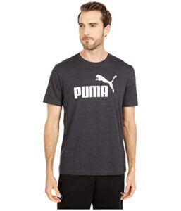 puma mens essentials heather tee shirt, cotton black, x-large us