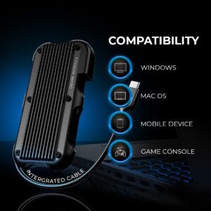 Titanium Micro Mercury 2TB External SSD Up to 1000MB/S NVMe USB 3.2 Gen 2 IP66 for PC Mac Android and Game Console