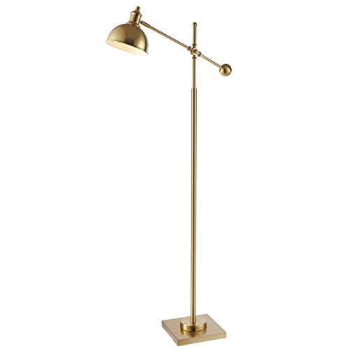 Safavieh FLL4073A Lighting Dagen Brass Gold Adjustable (LED Bulb Included) Floor Lamp