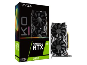 evga 06g-p4-2068-kr geforce rtx 2060 ko ultra gaming, 6gb gddr6, dual fans, metal backplate