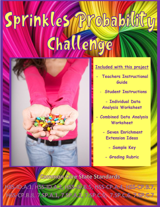 Sprinkles Probability Challenge - Project Based Learning (PBL) with Math