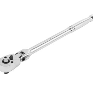 ARES 42026 - Flex Head Ratchet - 3/8-inch Drive 72-Tooth Ratchet - Premium Chrome Vanadium Steel Construction & Chrome Plated Finish - 72-Tooth Quick Release Reversible Design with 5 Degree Swing