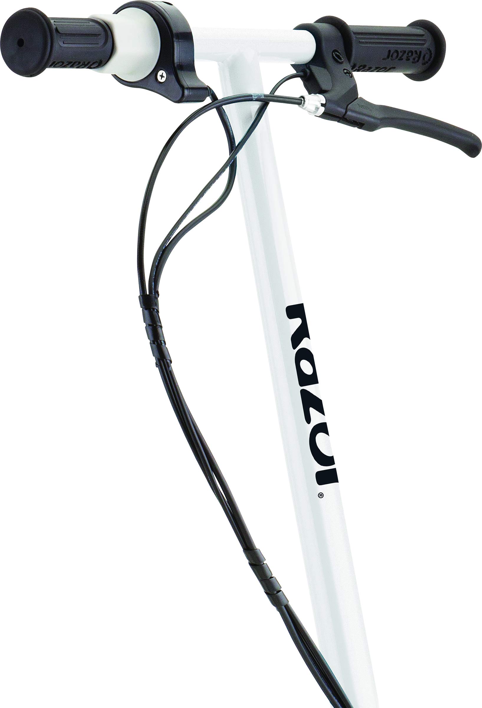 Razor E200S Electric Scooter - 8" Air-filled Tires, 200-Watt Motor, Up to 12 mph and 40 min of Ride Time, White