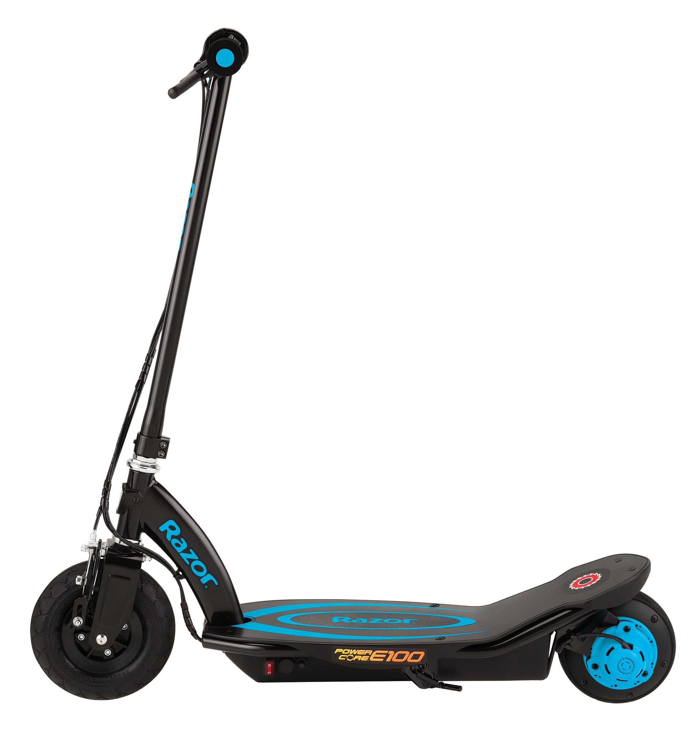 Razor Power Core E100 Electric Scooter - Black Deck - Blue - FFP