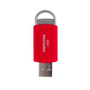 memorex 128gb flash drive usb 2.0 - red (32020012821)