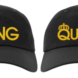 Cap Embroidered King and QUEEN-EM-0040-Black