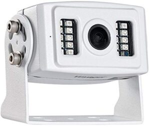 voyager vcms20 rear color camera with led low-light assist, white, 1/3" cmos image sensor, 600 tv lines resolution, 145° viewing angle, built-in microphone, electronic iris shutter, waterproof (ip69k)