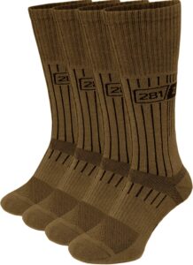 281z army demi season breathable over the calf uniform boot socks (coyote brown)(x-small 4 pairs pack)