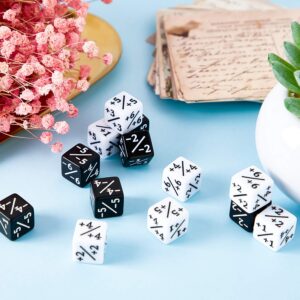 24 Pieces Dice Counters Token Dice Loyalty Dice D6 Dice Cube Compatible with MTG, CCG, Card Gaming Accessory