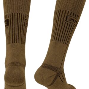 281Z Army Demi Season Breathable Over The Calf Uniform Boot Socks (Coyote Brown)(Medium 4 Pairs Pack)