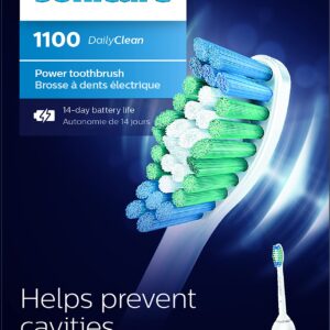 Philips Sonicare DailyClean 1100 Rechargeable Electric Power Toothbrush, White, HX3411/04