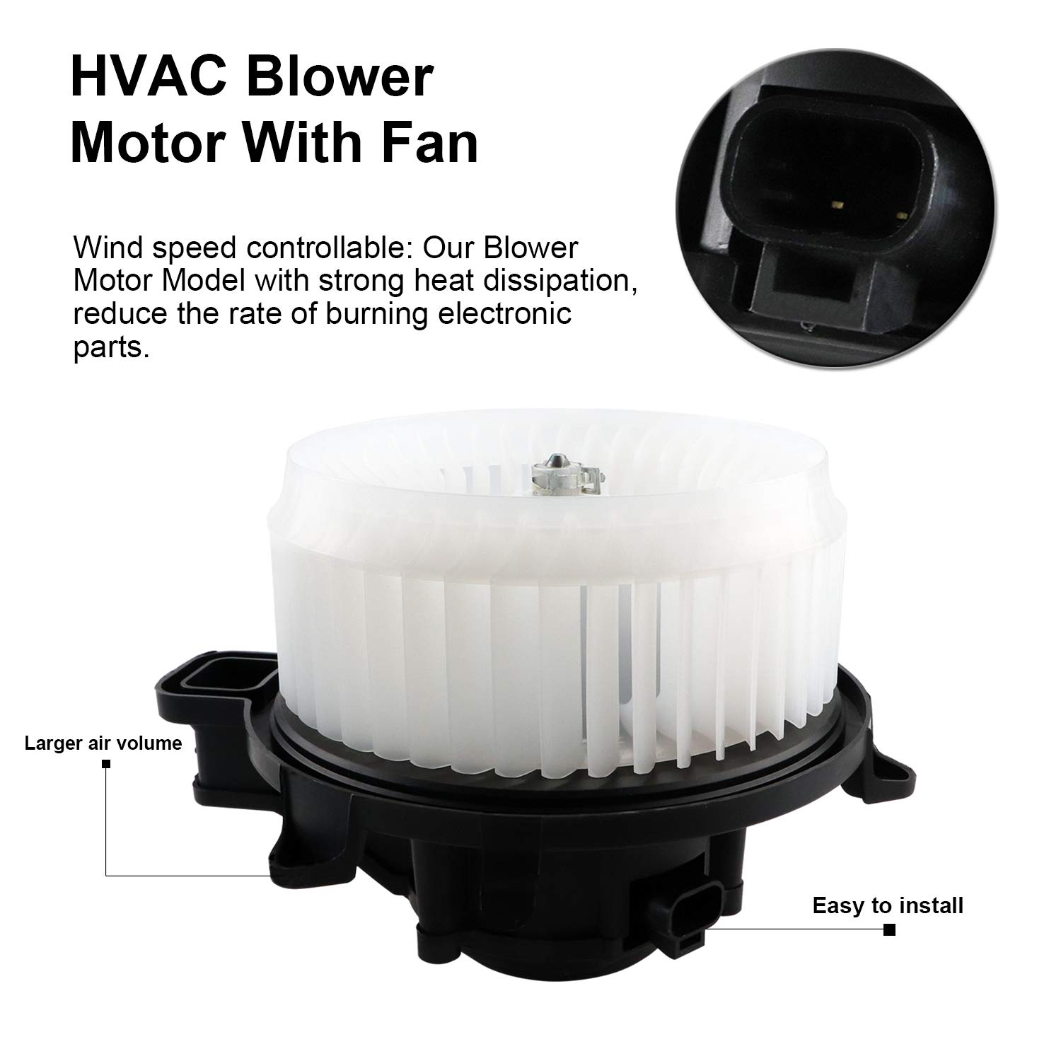 Youxmoto 700270 HVAC Blower Motor with Fan Cage Ford Fusion 2010-2012, Fit for Lincoln MKZ 2010-2012, Fit for Mercury Milan 2010-2011, 75874 PM9381