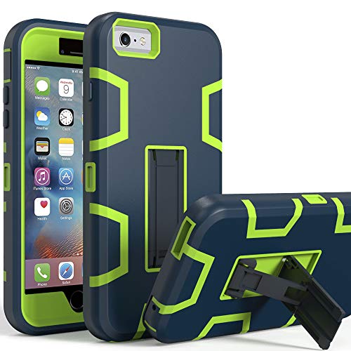 iPhone 6s Plus Case,iPhone 6 Plus Case,Kickstand Case for iPhone 6s Plus, Anti-Scratch Anti-Fingerprint Heavy Duty Protection Shockproof Rugged Cover for 5.5inch iPhone 6s Plus-Navy