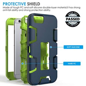 iPhone 6s Plus Case,iPhone 6 Plus Case,Kickstand Case for iPhone 6s Plus, Anti-Scratch Anti-Fingerprint Heavy Duty Protection Shockproof Rugged Cover for 5.5inch iPhone 6s Plus-Navy