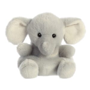 aurora® adorable palm pals™ stomps elephant™ stuffed animal - pocket-sized play - collectable fun - gray 5 inches