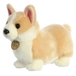 Aurora® Adorable Miyoni® Tots Pembroke Welsh Corgi Pup Stuffed Animal - Lifelike Detail - Cherished Companionship - Brown 9.5 Inches