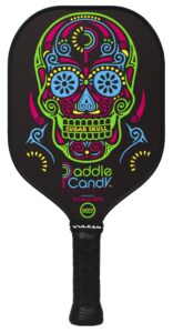 vulcan | paddle candy sugar skull pickleball paddle | hybrid performance | polypropylene core | usap approved | sugar skull