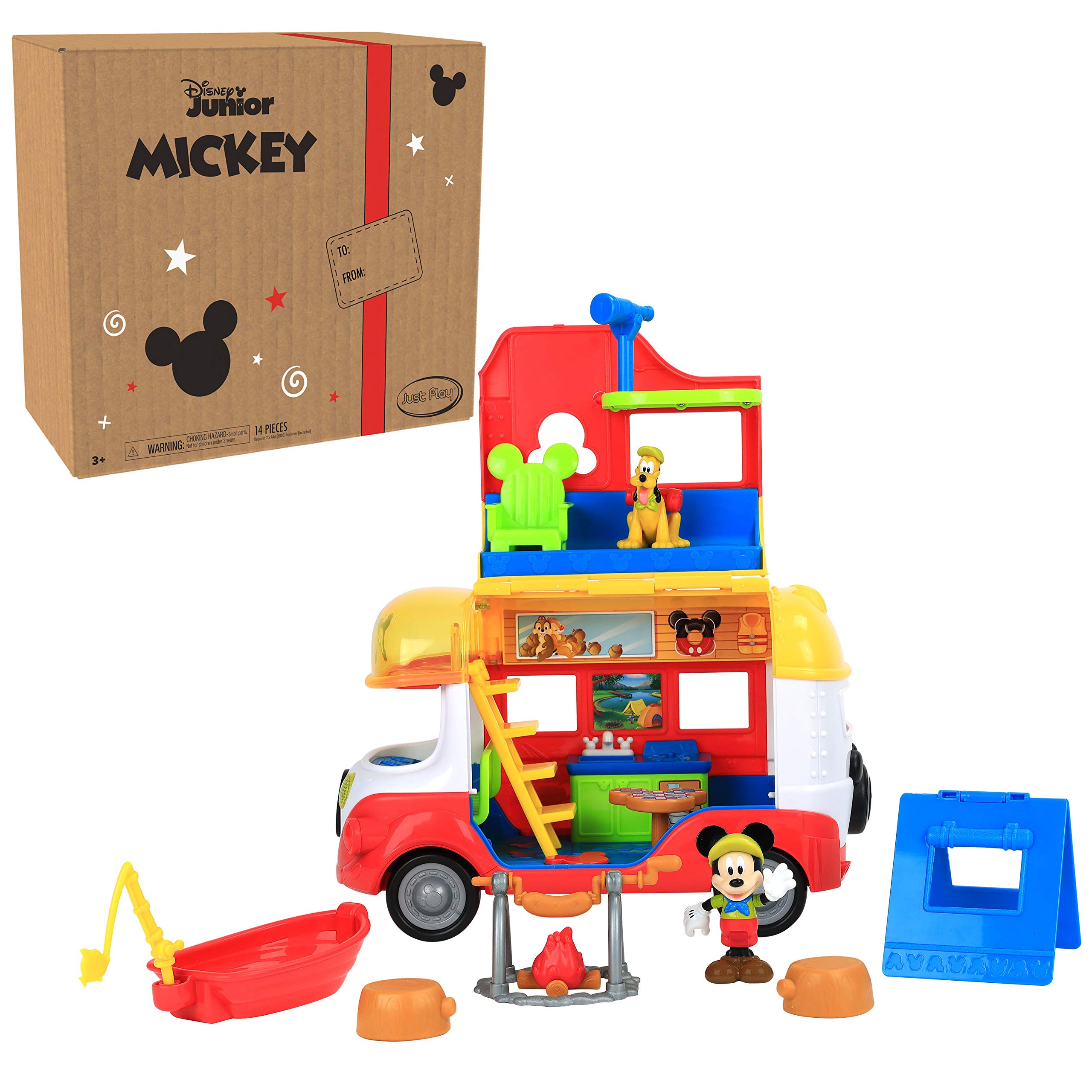 Disney Junior Mickey Mouse Outdoor and Explore Camper, Lights and Sounds Playset