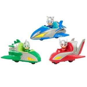 PJ Masks Save the Sky Cat-Car, Cat-Boy Figure and Vehicle, Blue, Kids Toys for Ages 3 Up by Just Play