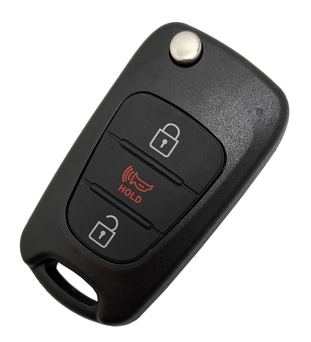Replacement Key Fob Case Fits Kia Soul Rio Sportage 3 Buttons Key Fob Shell Flip Keyless Entry Remote Fob Cover Casing with Uncut Blade (1)