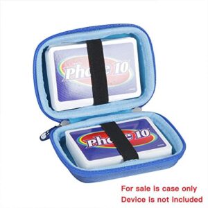 Hermitshell Hard Travel Case for Phase 10 Card Game Styles May Vary - Not Including Cards (Blue)