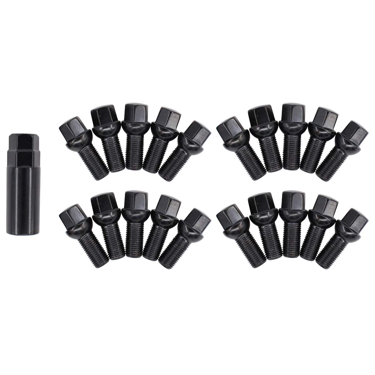 NewYall Pack of 20 Black Wheel Bolt Lug Nut