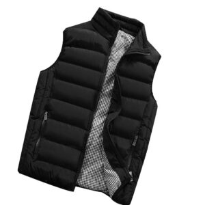 Men Padded Cotton Blend Autumn Winter Warm Vest Coat Tops Jacket Casual Loose Sleeveless Solid Slim Warm Outwear