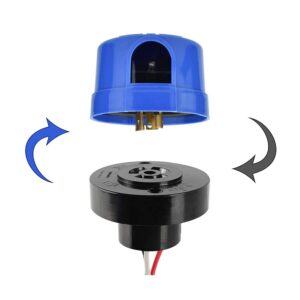 HGG 3Pcs Photocell Light Sensor,Locking Style Photo Sensor Receptacle,Photo Control Base Light Sensor Switch for Street Garden Outdoor Light