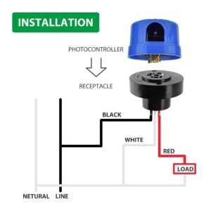 HGG 3Pcs Photocell Light Sensor,Locking Style Photo Sensor Receptacle,Photo Control Base Light Sensor Switch for Street Garden Outdoor Light