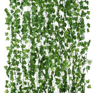 118 FT Artificial Ivy Garland, Fake Ivy Leaves Fake Leaf Plants Vine Hanging Garland Ivy Foliage Leaves for Wedding Party Kitchen Office Outdoor Greenery Wall Décor, Style 3