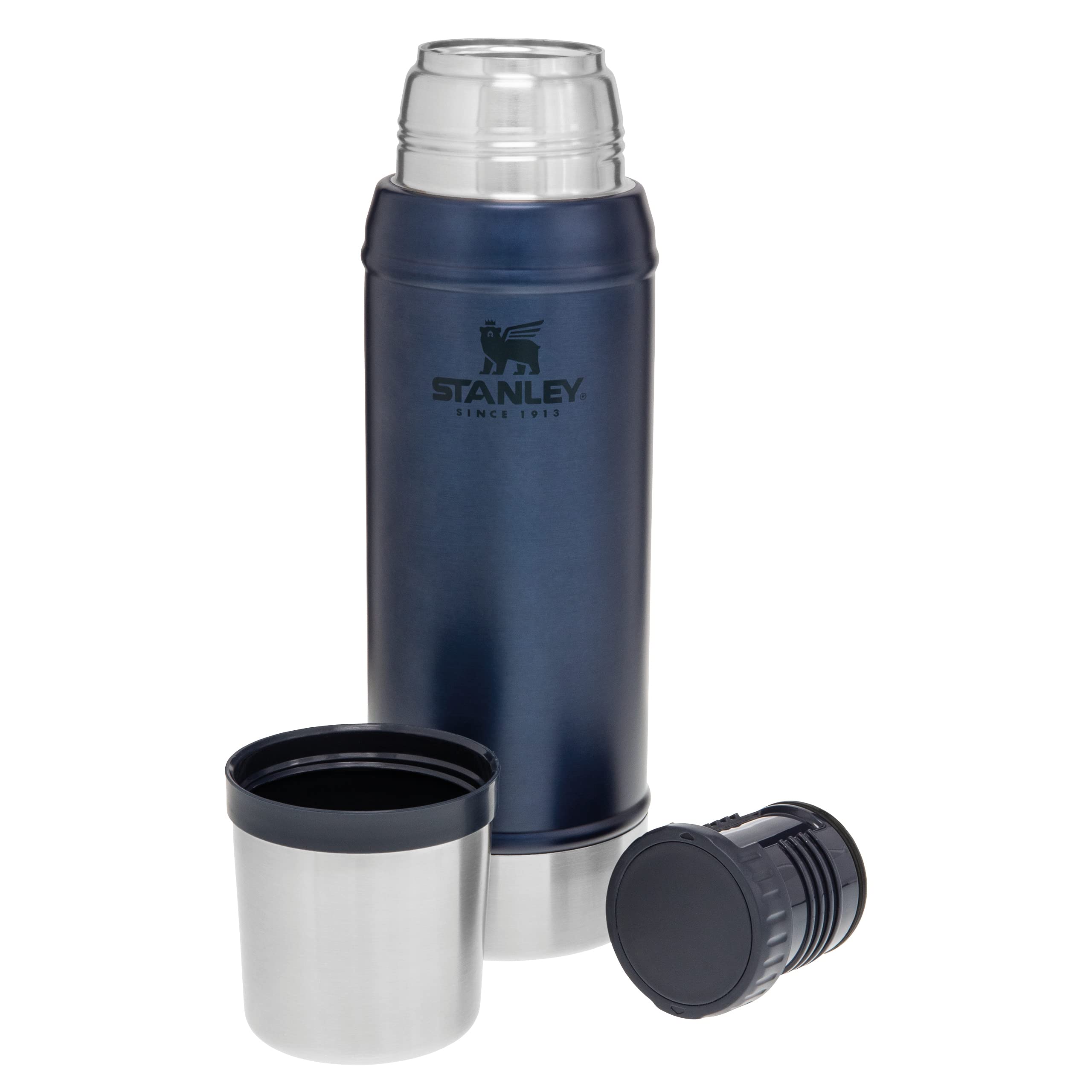 Stanley Classic Legendary Thermos Flask 0.75L - Keeps Hot or Cold For 20 Hours - BPA-Free Thermal Flask - Stainless Steel Leakproof Coffee Flask - Flask For Hot Drink - Dishwasher Safe - Nightfall