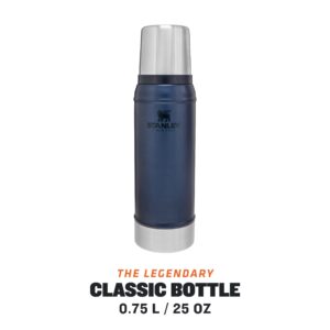 Stanley Classic Legendary Thermos Flask 0.75L - Keeps Hot or Cold For 20 Hours - BPA-Free Thermal Flask - Stainless Steel Leakproof Coffee Flask - Flask For Hot Drink - Dishwasher Safe - Nightfall