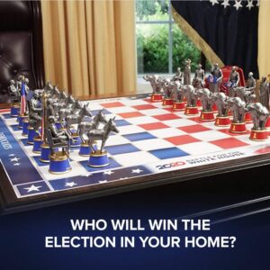 As Seen On TV Collector's Edition 2020 Battle for The White House Chess Set Board Game by BulbHead - Chess Pieces Look Just Like Politicians & Patriotic Chess Board Democrats Vs. Republicans