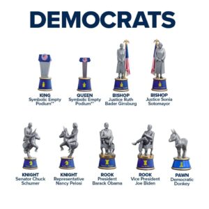 As Seen On TV Collector's Edition 2020 Battle for The White House Chess Set Board Game by BulbHead - Chess Pieces Look Just Like Politicians & Patriotic Chess Board Democrats Vs. Republicans