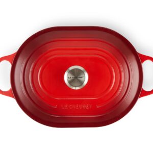 Le Creuset Enameled Cast Iron Signature Oval Casserole, 3.75 qt., Cerise