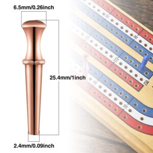 36 Pieces Metal Cribbage Pegs Cribbage Board Pegs Fit 1/ 8 Holes with Drawstring Storage Pouch for Cribbage Traditional Board Game, 4 Colors