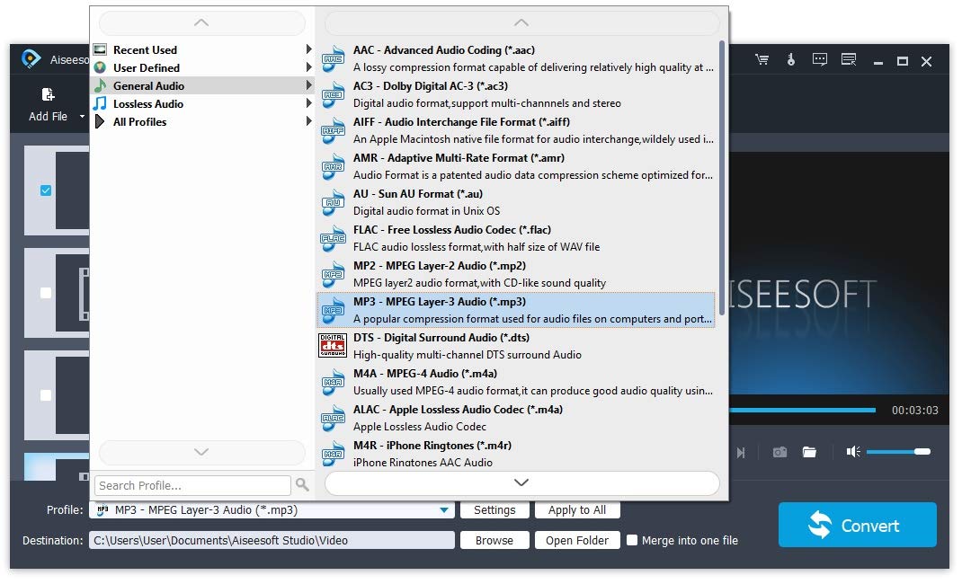 Audio Converter - Edit and convert your sound and music files to other audio formats - easy audio editing software - compatible with Windows 10, 8 and 7