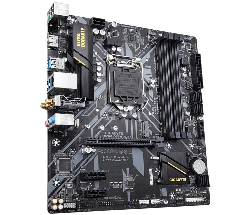 GIGABYTE B365M DS3H WiFi-Y1 (LGA1151/Intel/Micro ATX/USB 3.1 Gen 1 (USB3.0) Type A/DDR4/Motherboard)