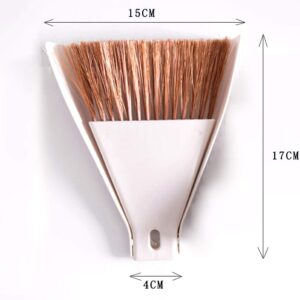 Mini Broom Set,Mini Hand Whisk Broom and Snap,Mini Cleaning Brush and Dustpan Set,Mini Dustpan Brush Set for Computer Keyboard Pet Cage,Cofee