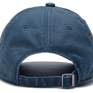 Edoneery Men Women Baseball Cap-Low Profile Adjustable Washed Cotton Golf Dad Hat Navy